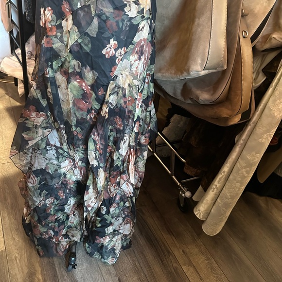 Ralph Lauren Purple Label Brienne Crinkle Chiffon Evening Dress - zipper broken - Picture 6 of 12